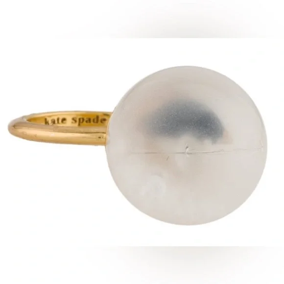 Kate Spade Arctic Friends Penguin Snow Globe Ring Size 7 - Picture 3 of 10